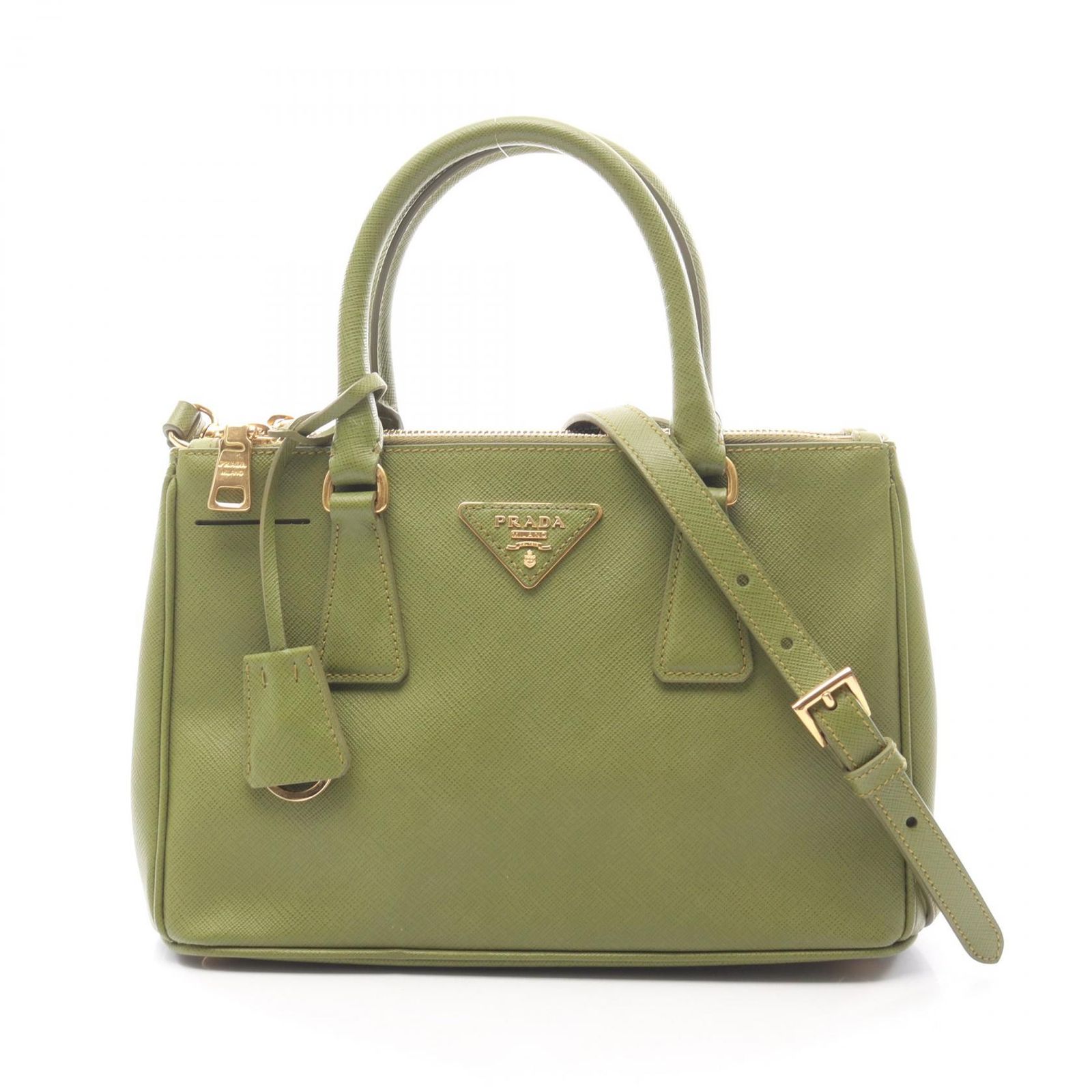 プラダ PRADA ハンドバッグ SAFFIANO LUX ガレリア ティーグリーン 