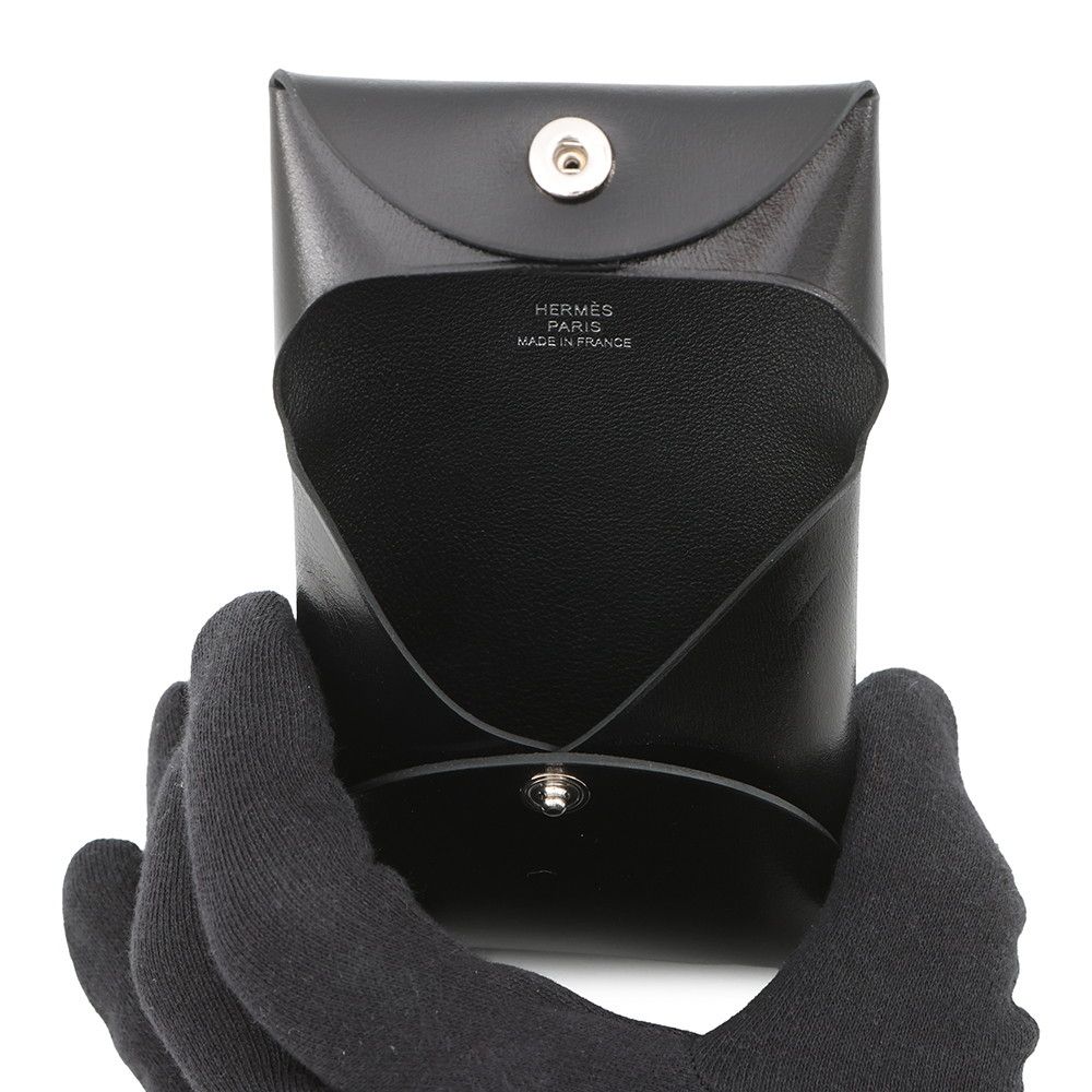 ⭐︎HERMES⭐︎ バスティア ボックスカーフ ブラック 黒 D刻 ケース