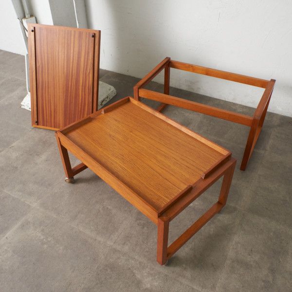 White&Newton 英国 ヴィンテージ キッチンワゴン トレイ 取り外し可