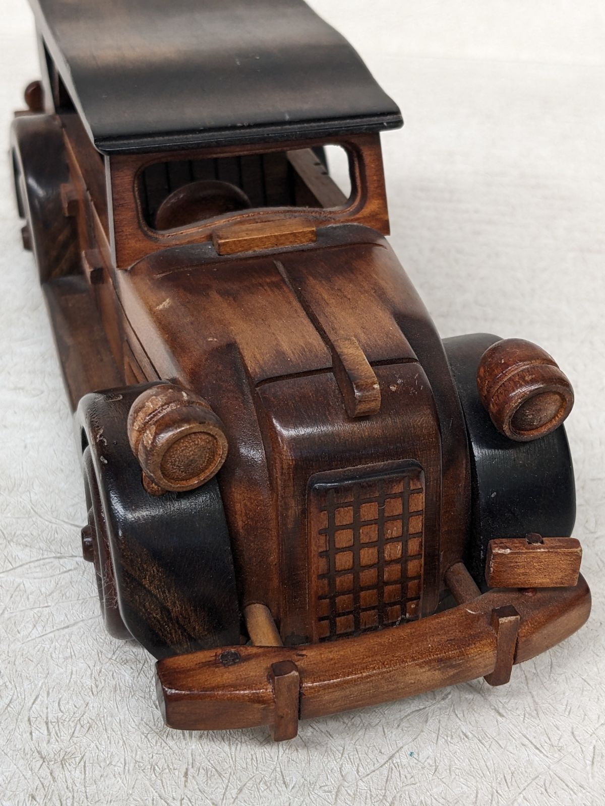 アンティーク 木製 クラシックカー 置物 車 自動車 工芸品 ミニチュア
