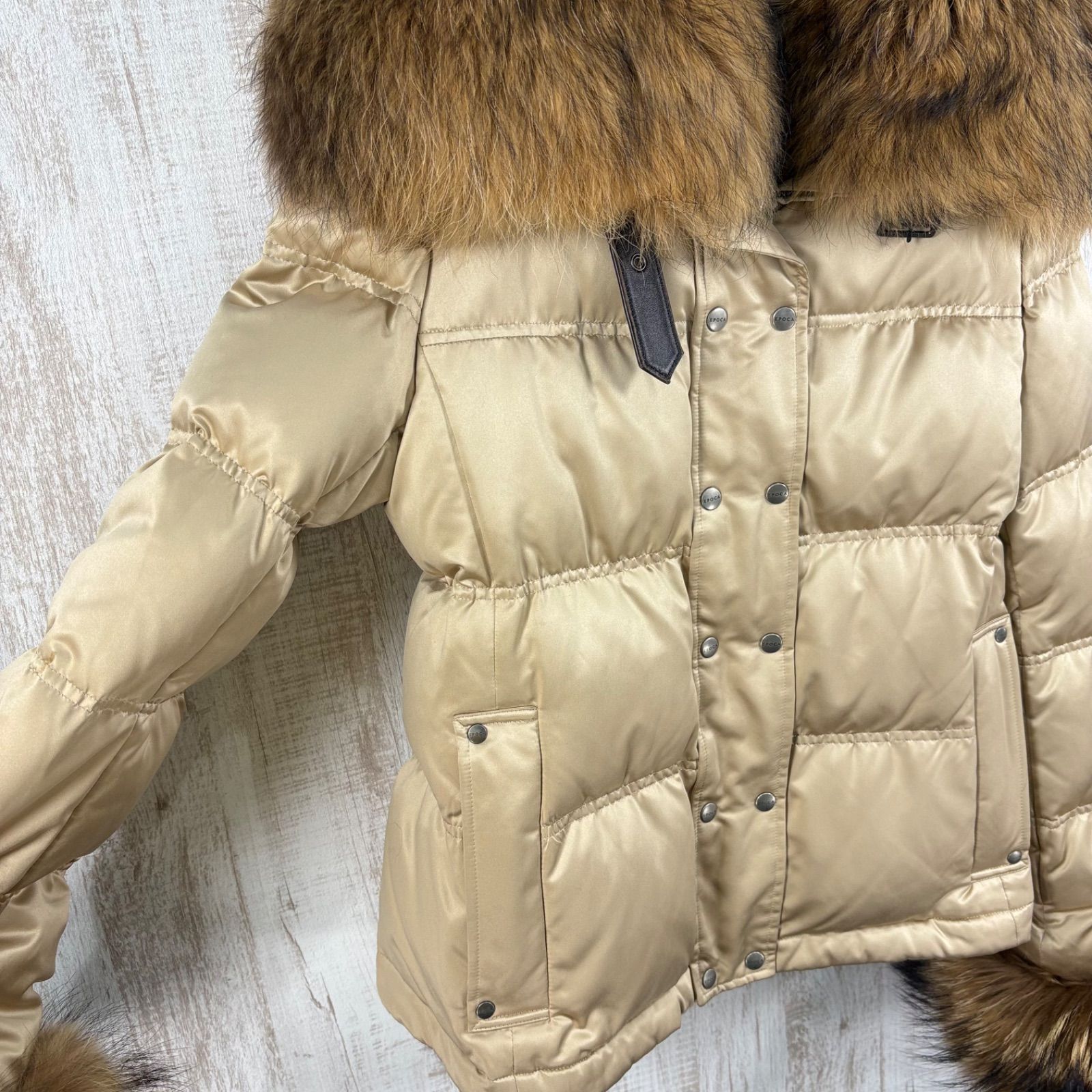 EPOCA エポカ ボリューム リアルラクーンファー 2way ダウンジャケット