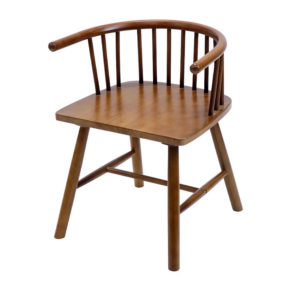 モダンアームチェア ブラウン 木製 ダイニングチェア お掃除ロボット対応 ハンギング ウィンザーチェア