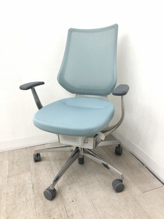 品 コクヨ 固定肘付イングチェア CR GA3443 ブルー