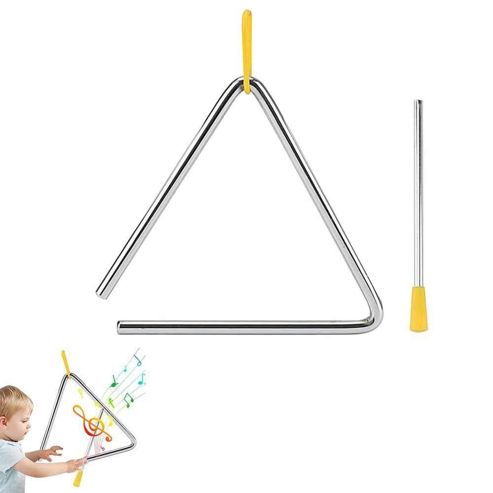 【特価セール】5寸 小型 打楽器 子供用 パーカッション 演奏用 トライアングル 音楽会 知育玩具 タンバリン カスタネット トライスーツ トライアングルストラテジー 練習用セット