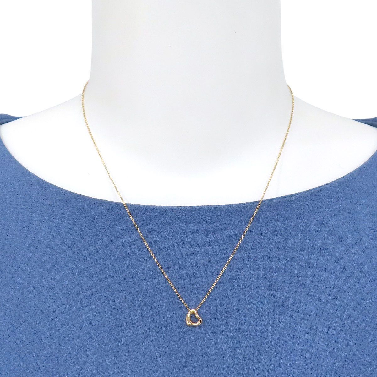 ティファニー オープンンハート ネックレス AU750 (K18PG) レディース