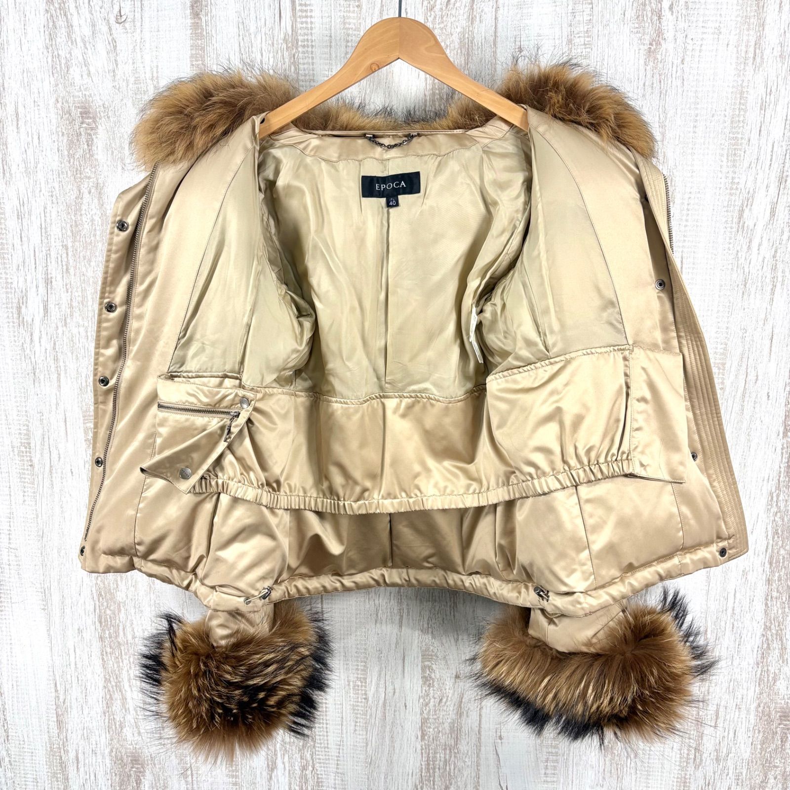 EPOCA エポカ ボリューム リアルラクーンファー 2way ダウンジャケット