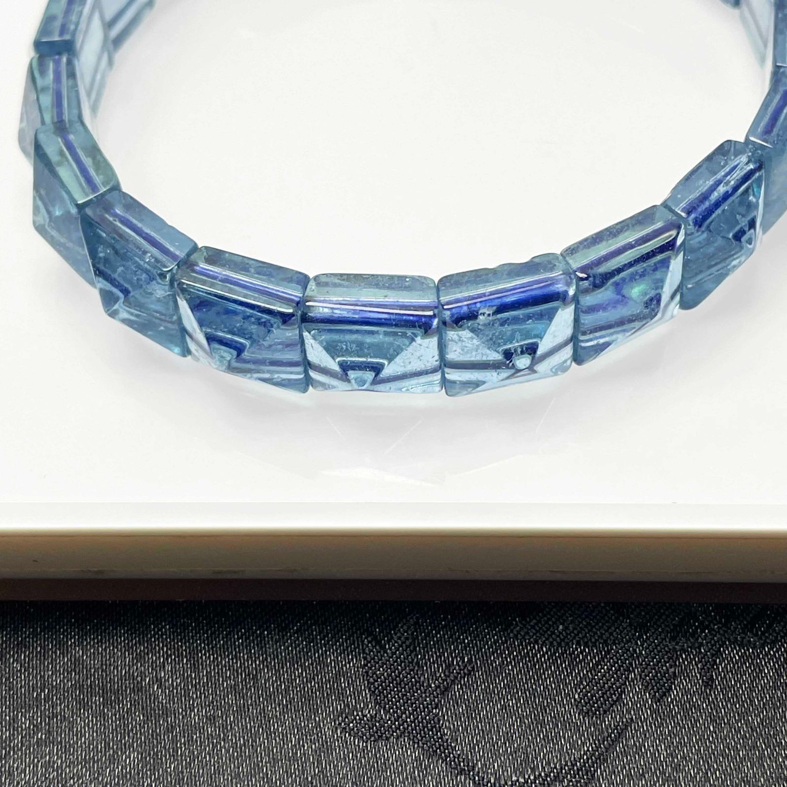 天然水晶☆【100Aブルーアクアマリン】☆ダイヤモンドカットブ