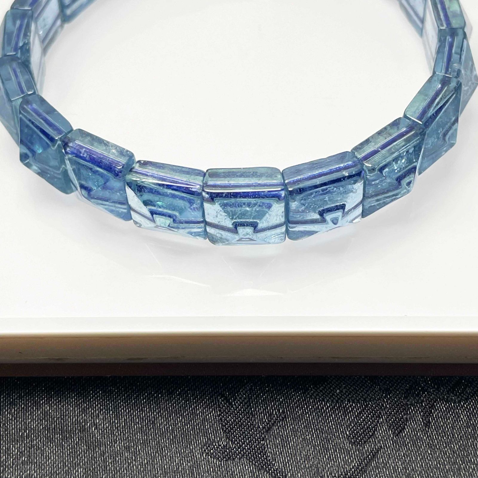 天然水晶☆【100Aブルーアクアマリン】☆ダイヤモンドカットブ