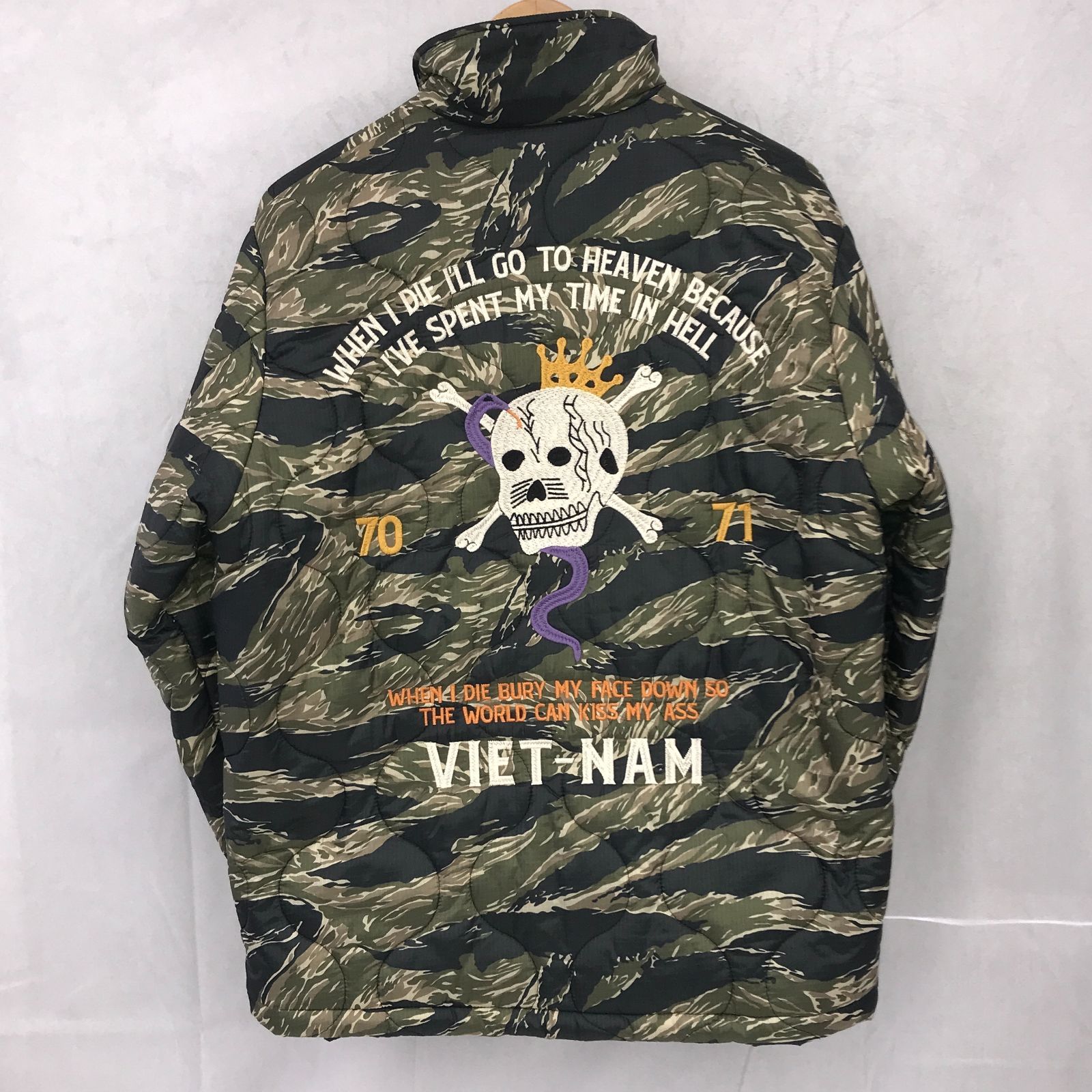 古着】【Used】 HOUSTON NYLON RIP VIETNAM JACKET(SKULL) 51266