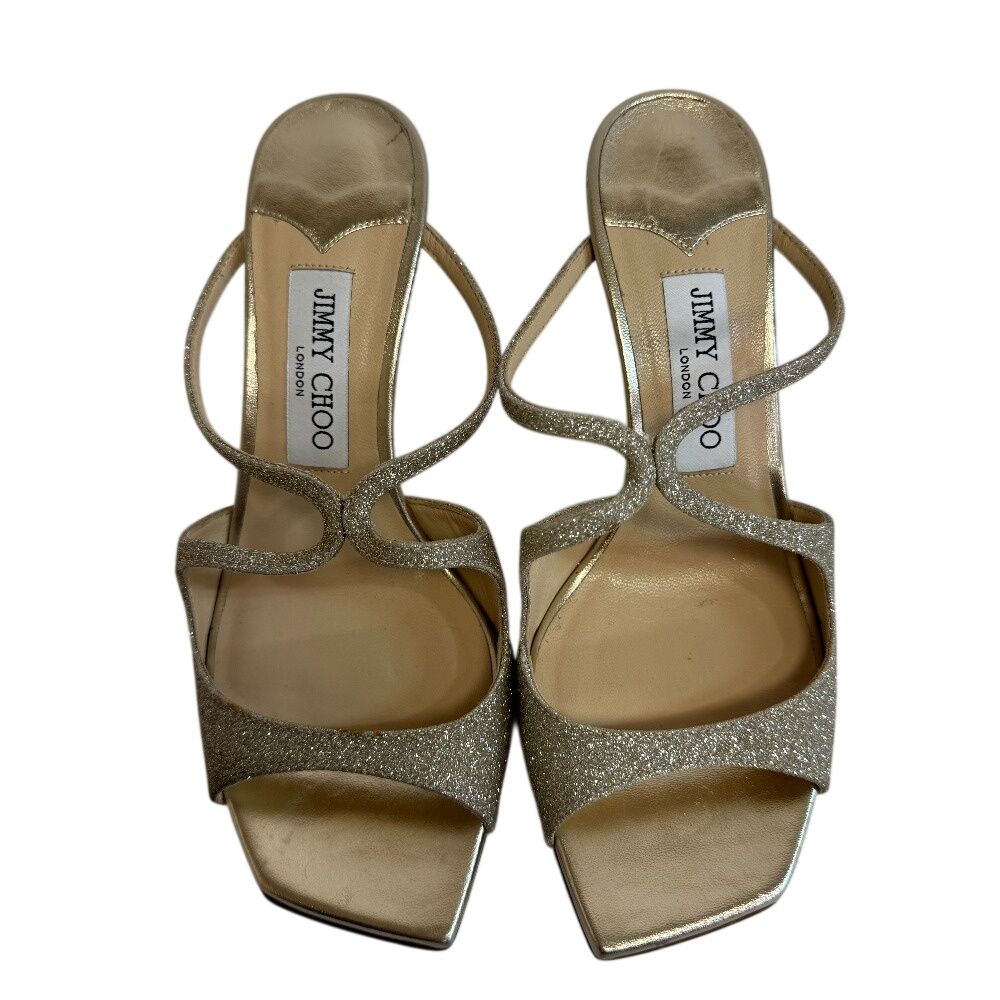 JIMMY CHOO ジミーチュウ グリッター ミュール - メルカリ