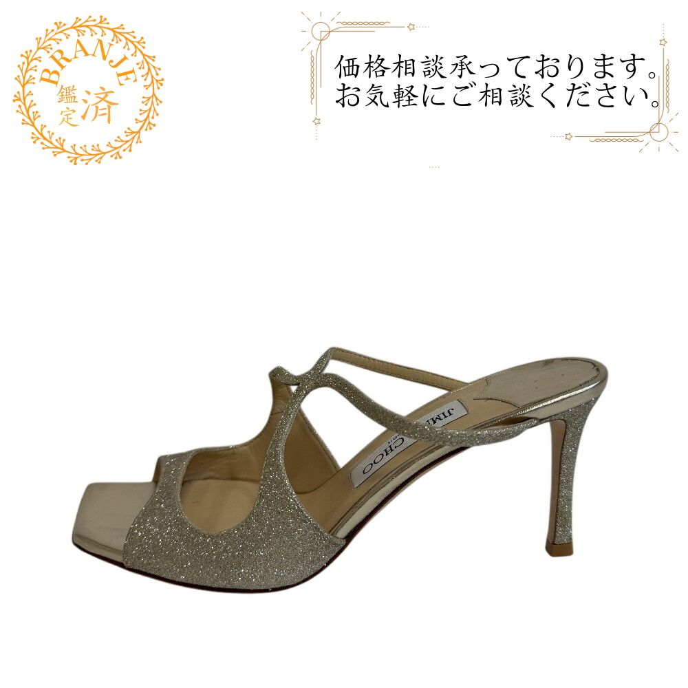 JIMMY CHOO ジミーチュウ グリッター ミュール - メルカリ