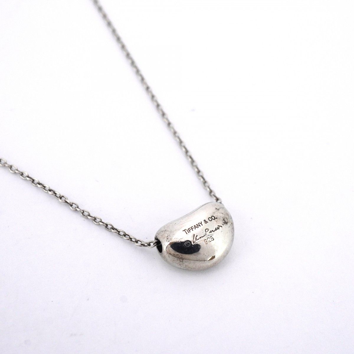6jab0565】ティファニー ネックレス ビーン シルバー925【中古