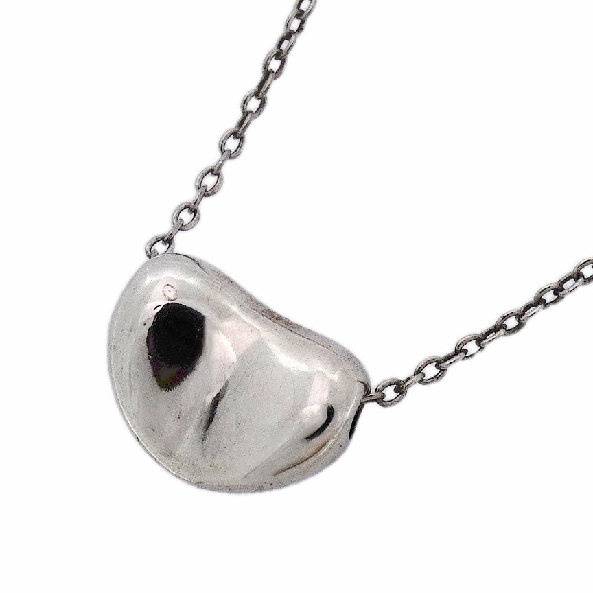 6jab0565】ティファニー ネックレス ビーン シルバー925【中古