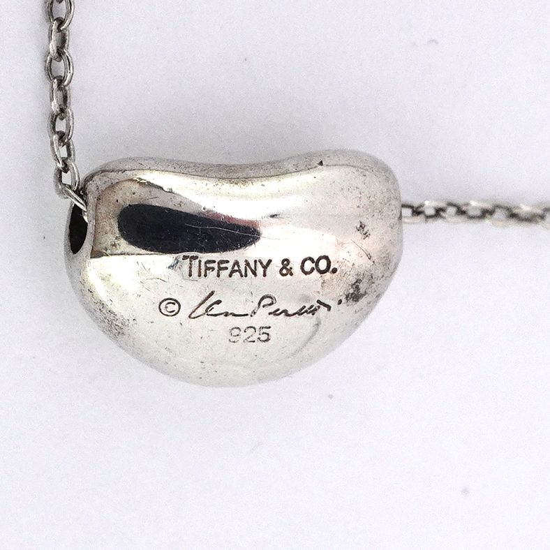 6jab0565】ティファニー ネックレス ビーン シルバー925【中古