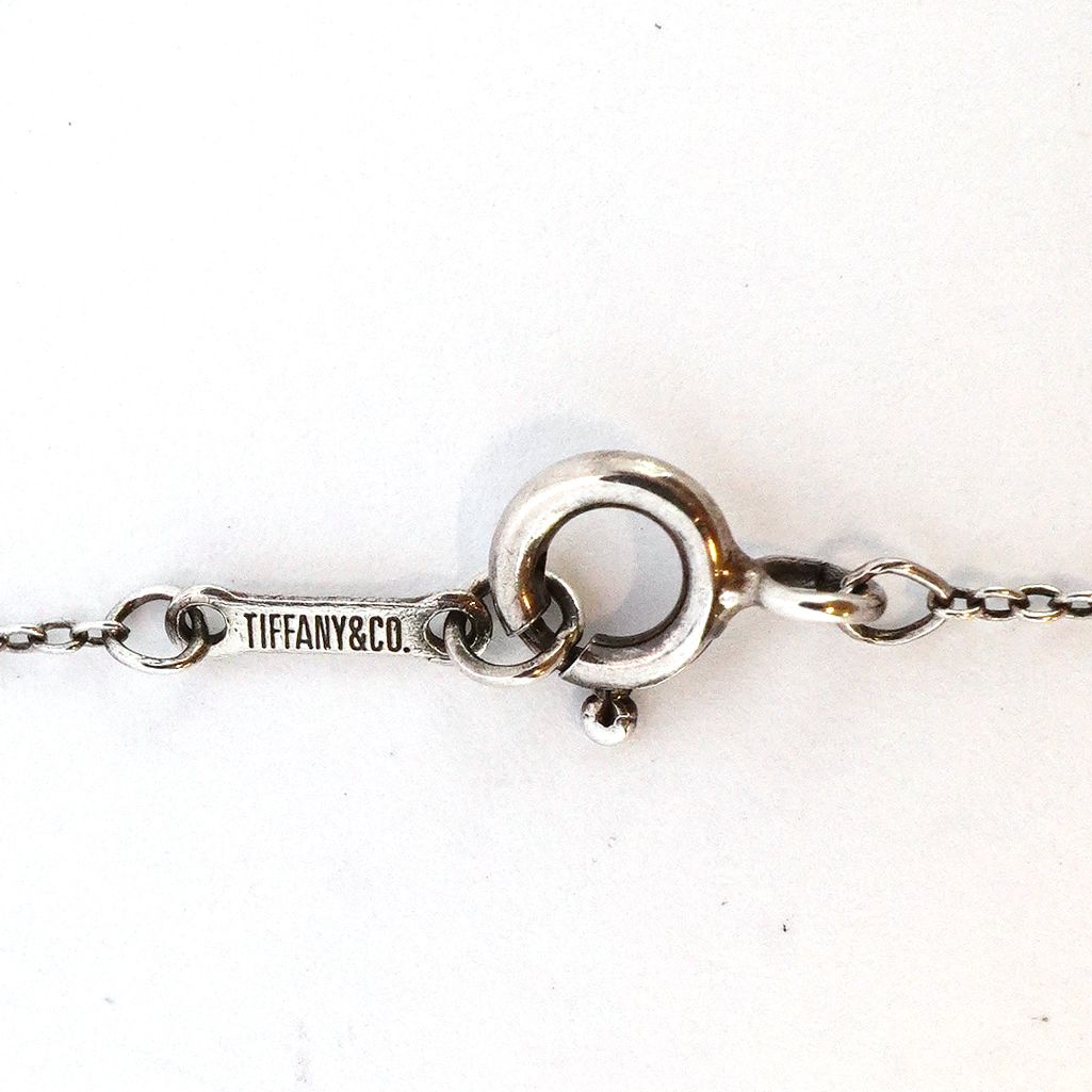 6jab0565】ティファニー ネックレス ビーン シルバー925【中古