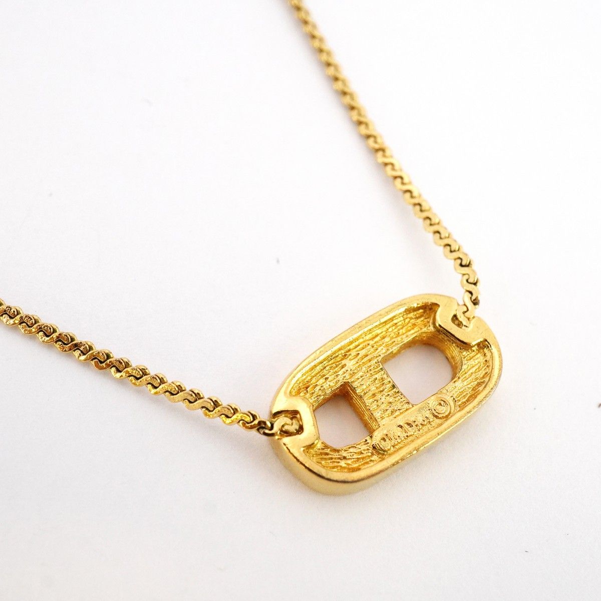 6jab0557-k】クリスチャンディオール ネックレス CDロゴ GPメッキ