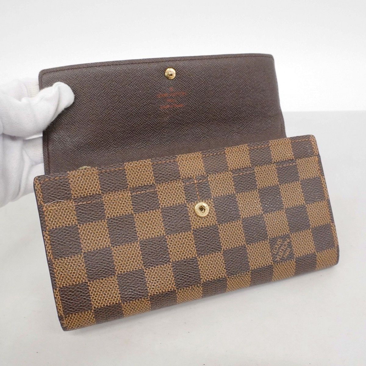 6ba0108】ルイヴィトン 長財布 ダミエ ポシェットポルトモネクレディ