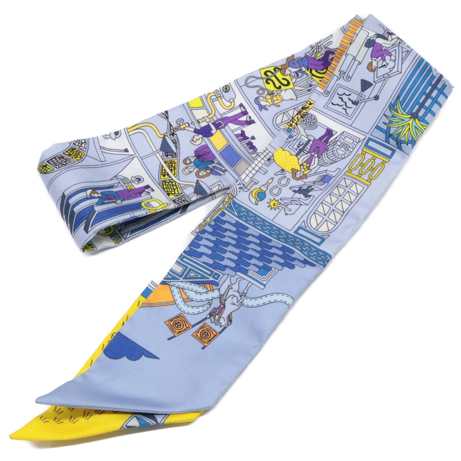 HERMES エルメス 【美品】La Maison Des Carres メゾンデカレ シルク