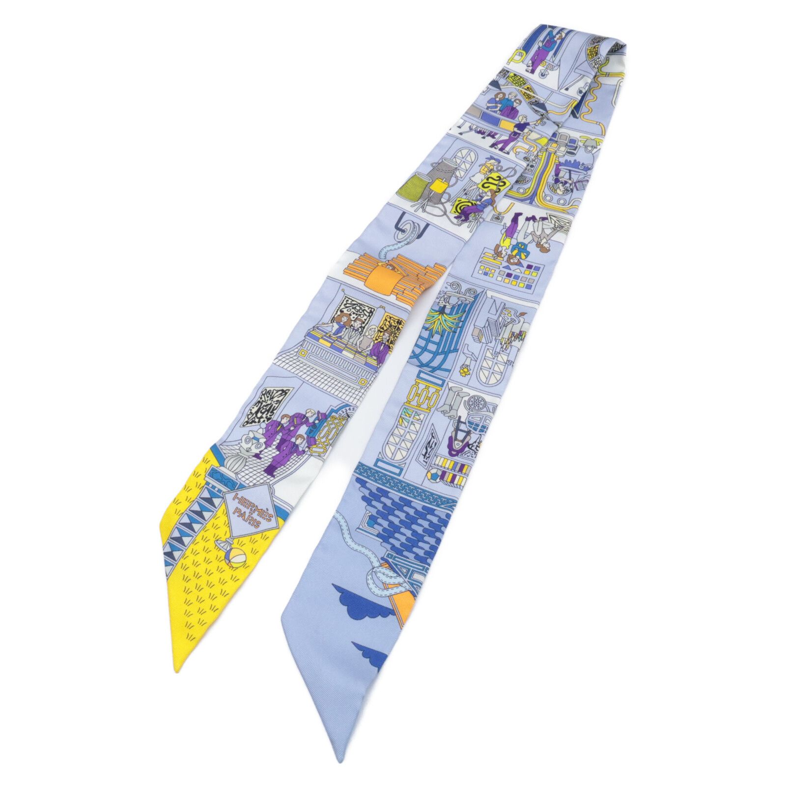 HERMES エルメス 【美品】La Maison Des Carres メゾンデカレ シルク