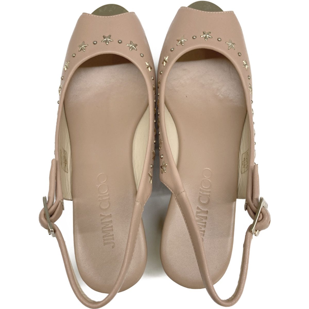 JIMMY CHOO ジミーチュウ スタースタッズ ウェッジサンダル 37 - メルカリ