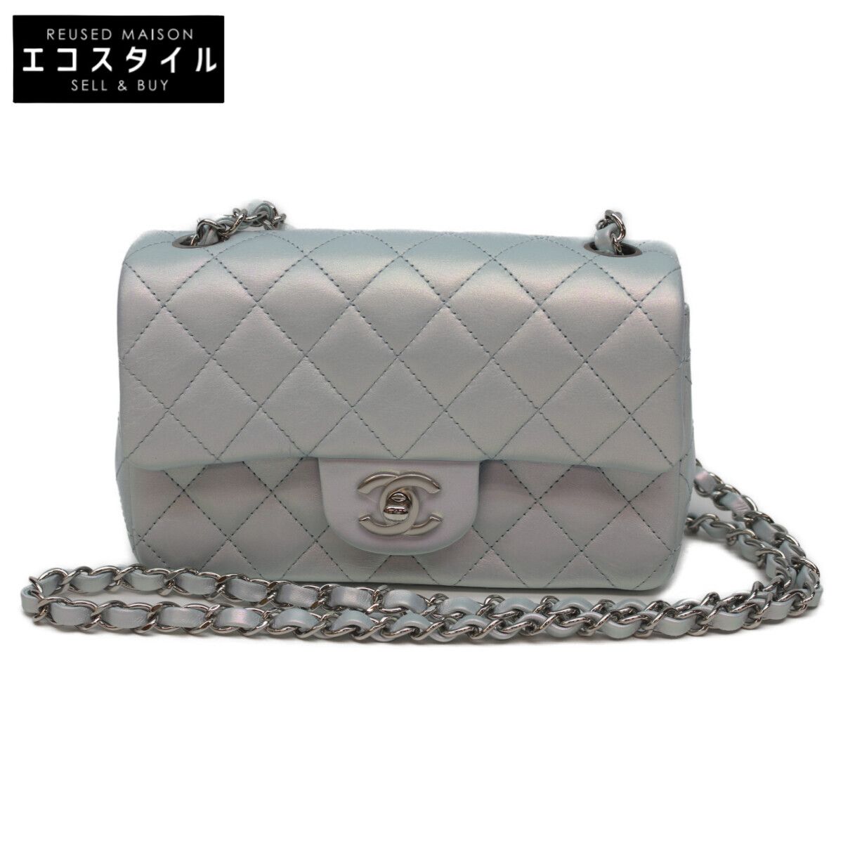 CHANEL シャネル A69900 ﾒﾀﾘｯｸｼﾙﾊﾞｰ ｼﾙﾊﾞｰ金具 ﾗﾑ ﾐﾆﾏﾄﾗｯｾ20 ﾁｪｰﾝ