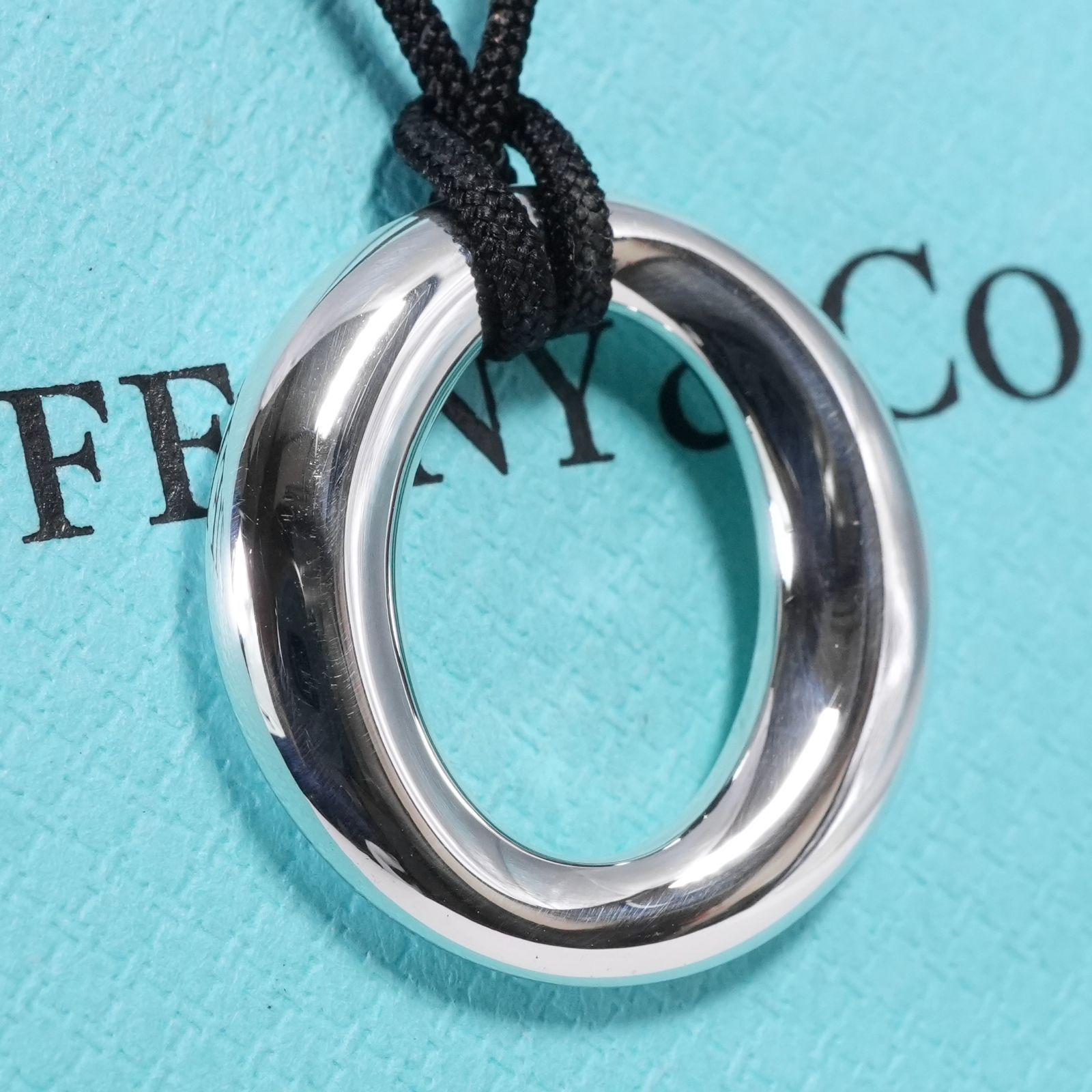 極美品 ティファニー セビアナ シルクコード ネックレス/25-3083