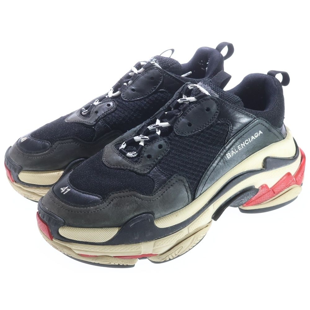 BALENCIAGA (バレンシアガ) 17AW TRIPRE S トリプルS ローカットスニーカー ダッドスニーカー ブラック/レッド 483513