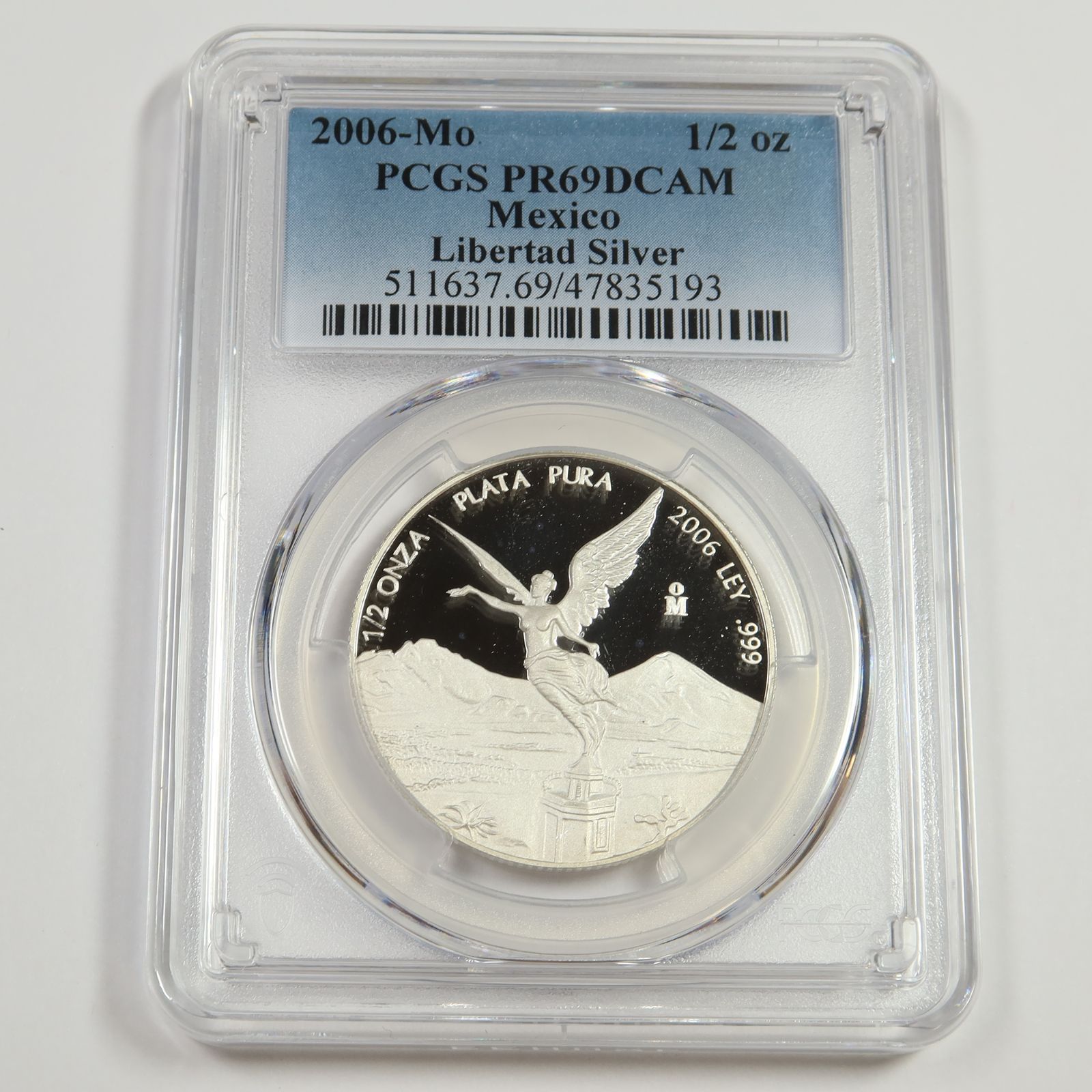 2006年 Mo PCGS プルーフ PR69 DCAM - メキシコ - 1/2オンス シルバー