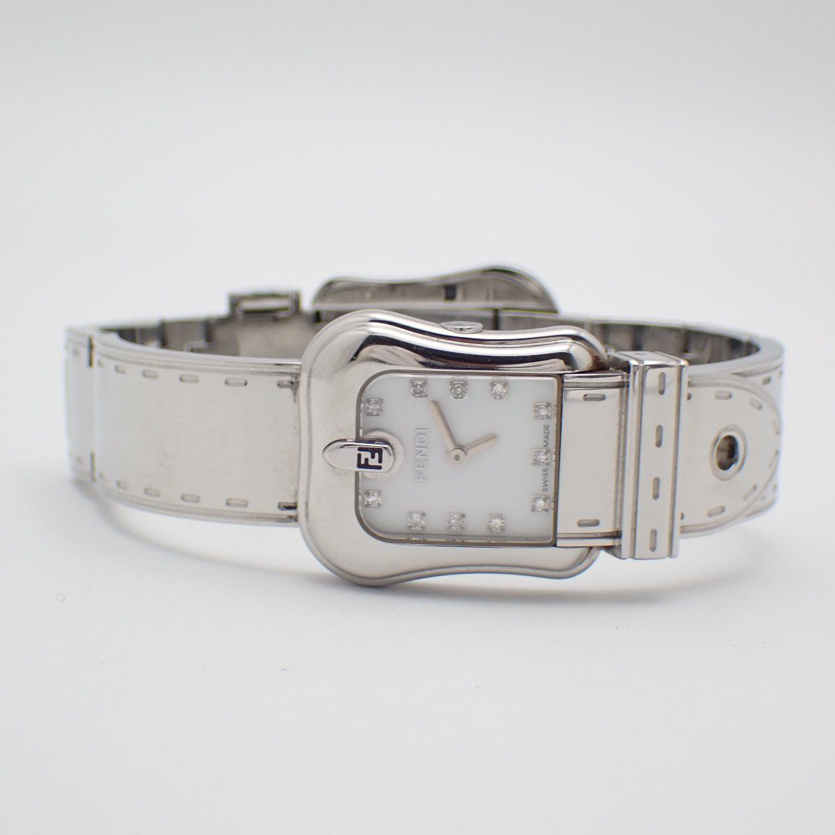 フェンディ 3800L クォーツ レディース 腕時計 11Pダイヤ入りシェル