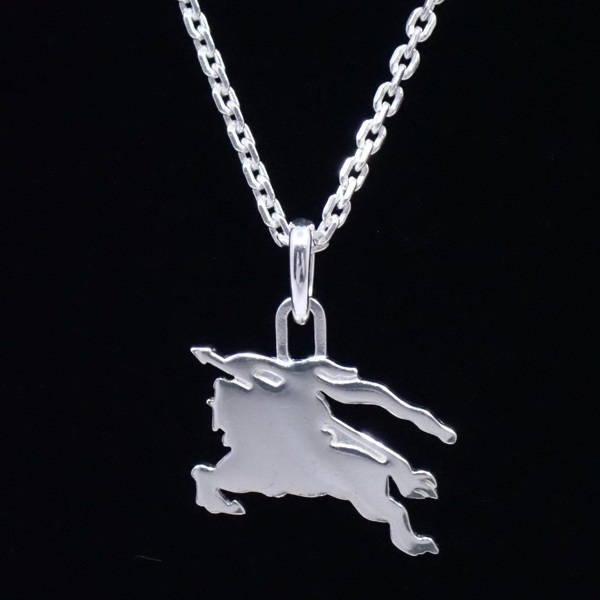 極美品☆BURBERRY BLACK LABELネックレス　ホースロゴ　希少 BURBERRY バーバリー ブラックレーベル ホースロゴ ネックレス