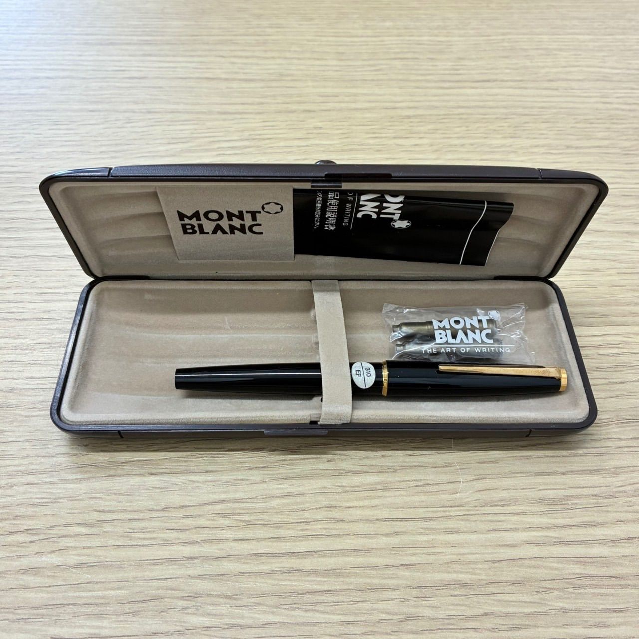 Y1115]【現状品】MONTBLANC モンブラン 310 EF 万年筆 ブラック ケース