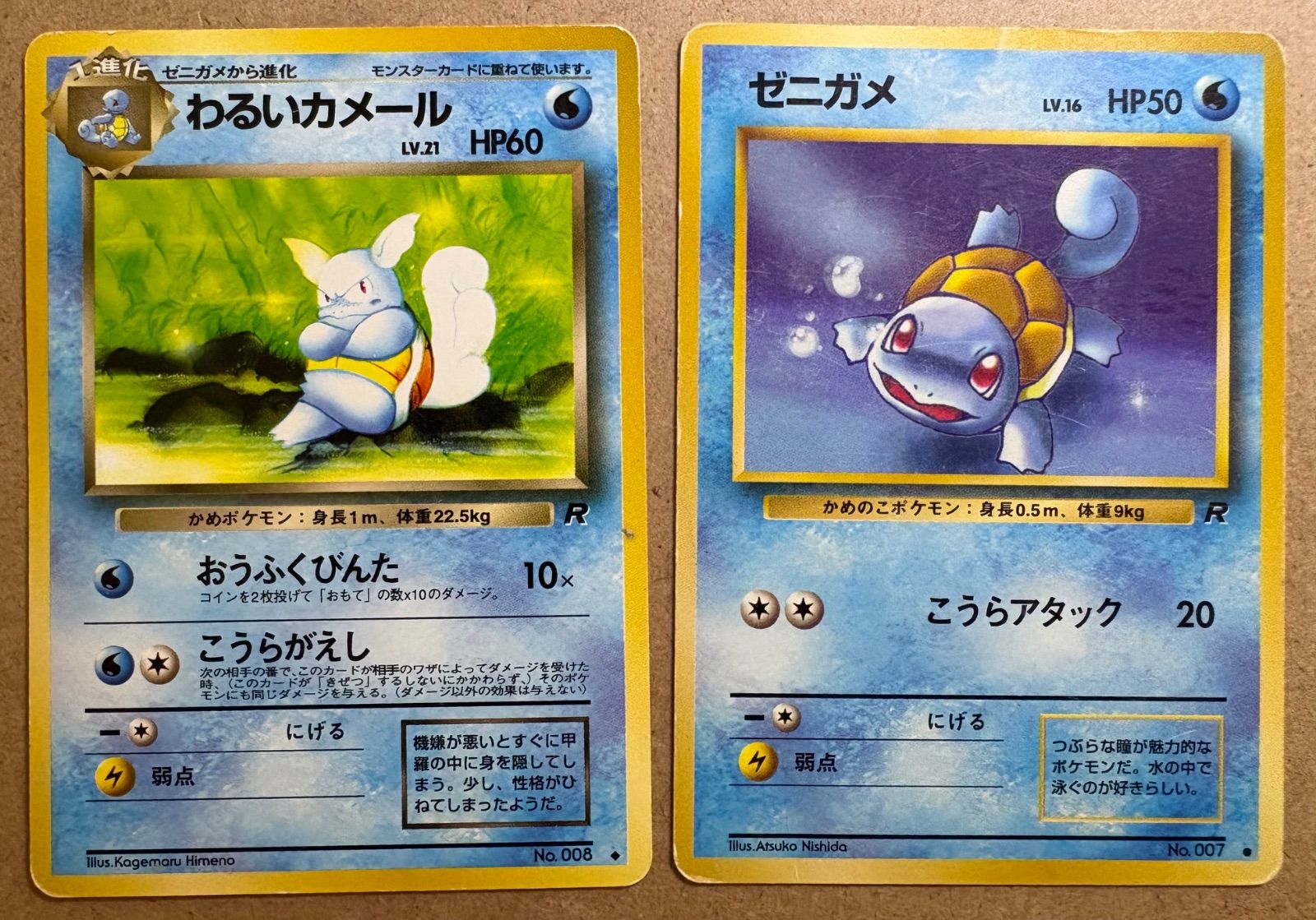 わるいシリーズのゼニガメ＆わるいカメール(Rマーク/ダメージ特価品