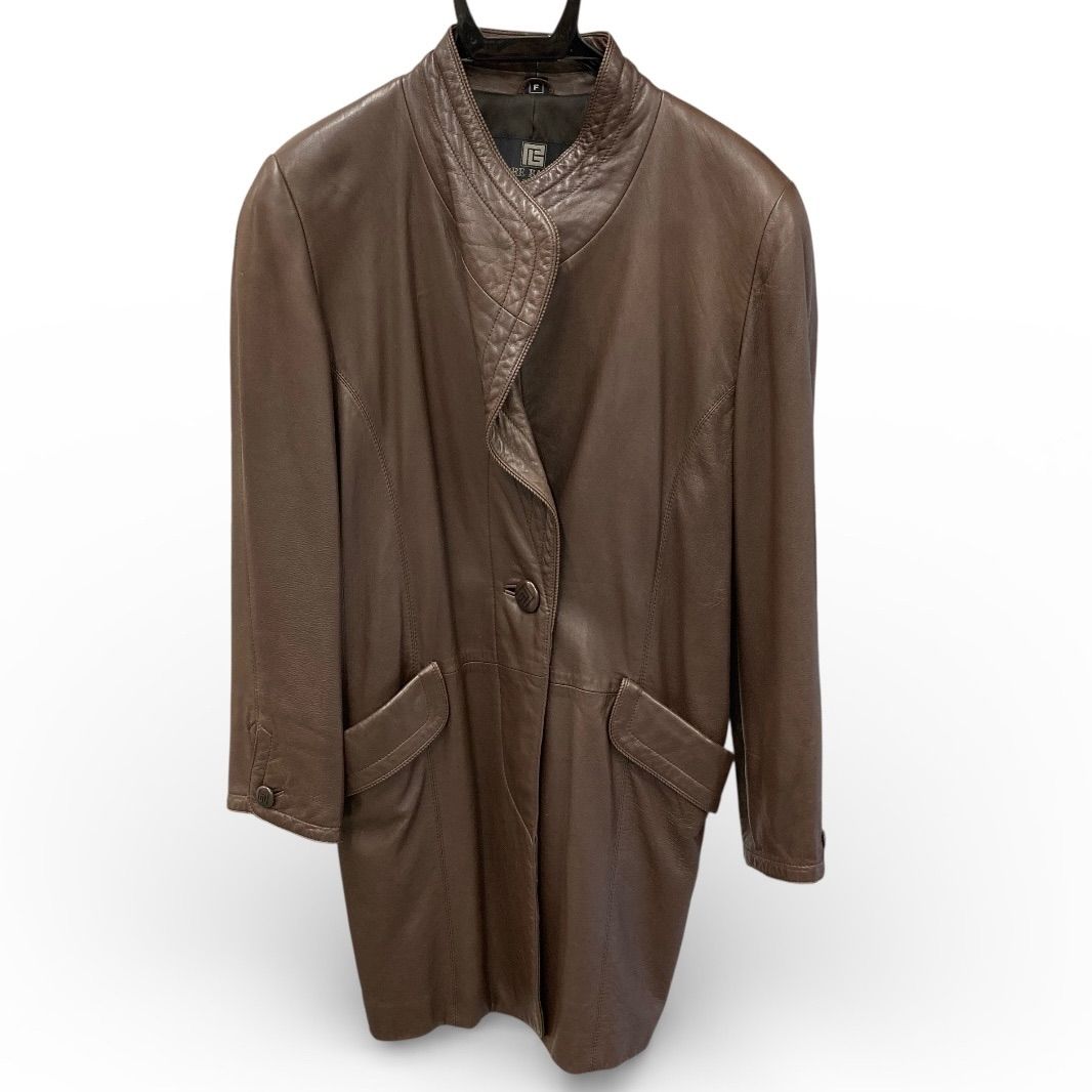 PIERRE BALMAN ピエールバルマン ラムレザーロングコート 表記サイズF