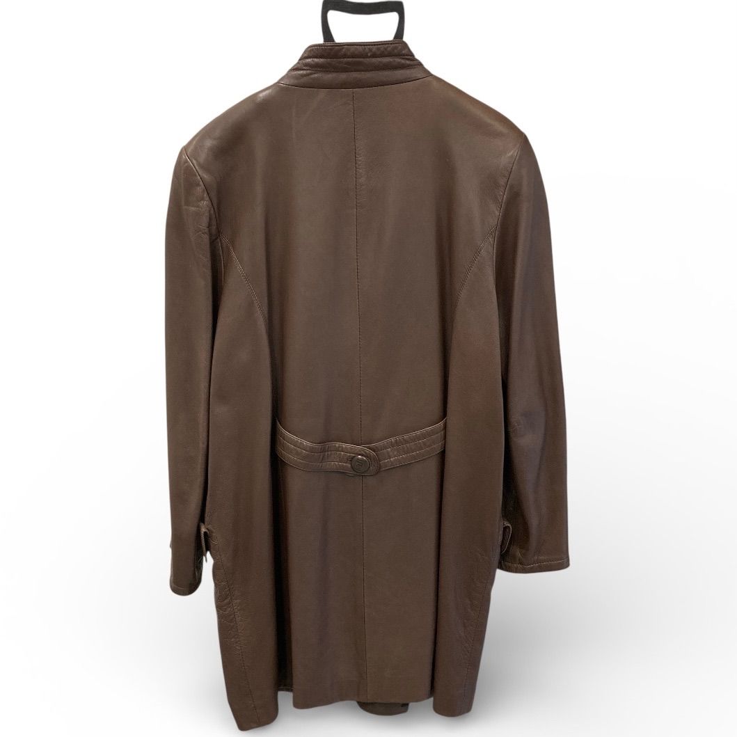 PIERRE BALMAN ピエールバルマン ラムレザーロングコート 表記サイズF