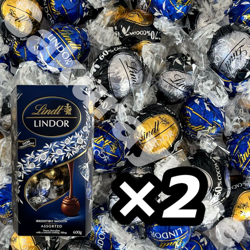 Lindt LINDOR Dark Assort 600g 2個セット 食品 Lindt LINDOR Dark Assort 600g 2個セット