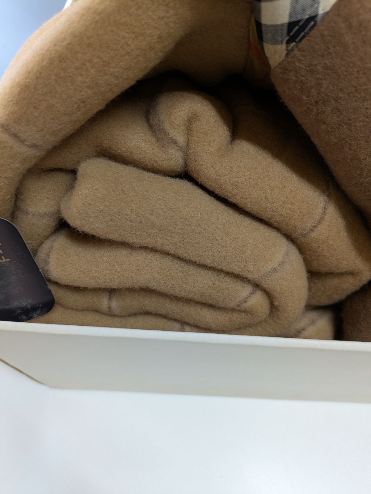 新品】BURBERRY/バーバリー 純毛ウール100％毛布 ブラウン BB528 ペア