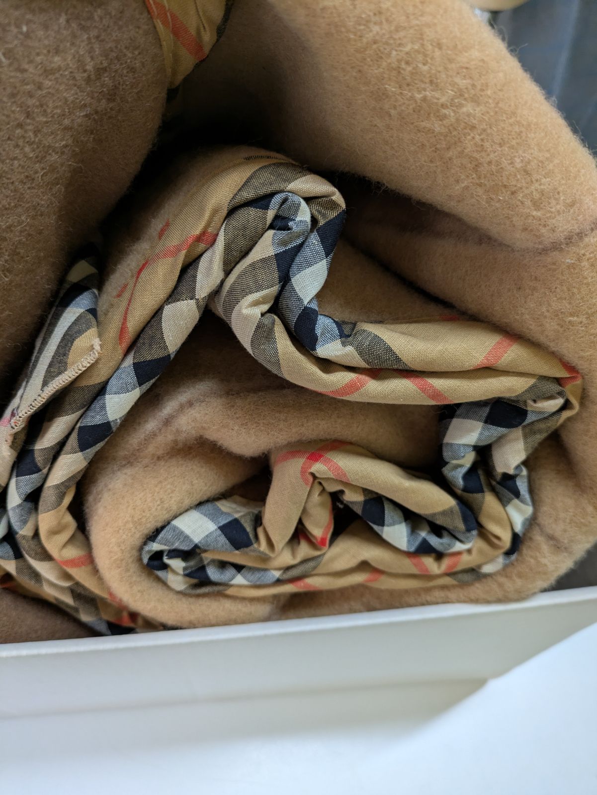 新品】BURBERRY/バーバリー 純毛ウール100％毛布 ブラウン BB528 ペア