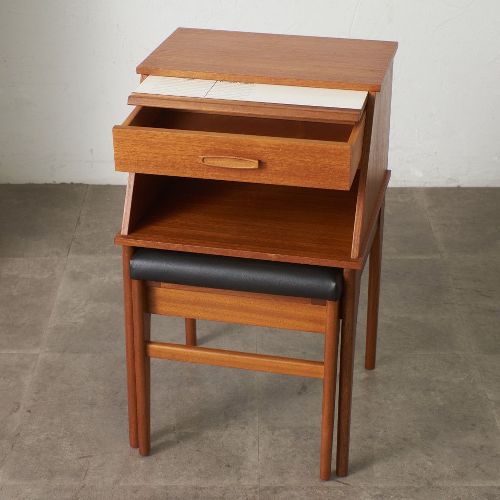 テレフォンベンチ 電話台付き椅子 昭和レトロ ヴィンテージ モダン