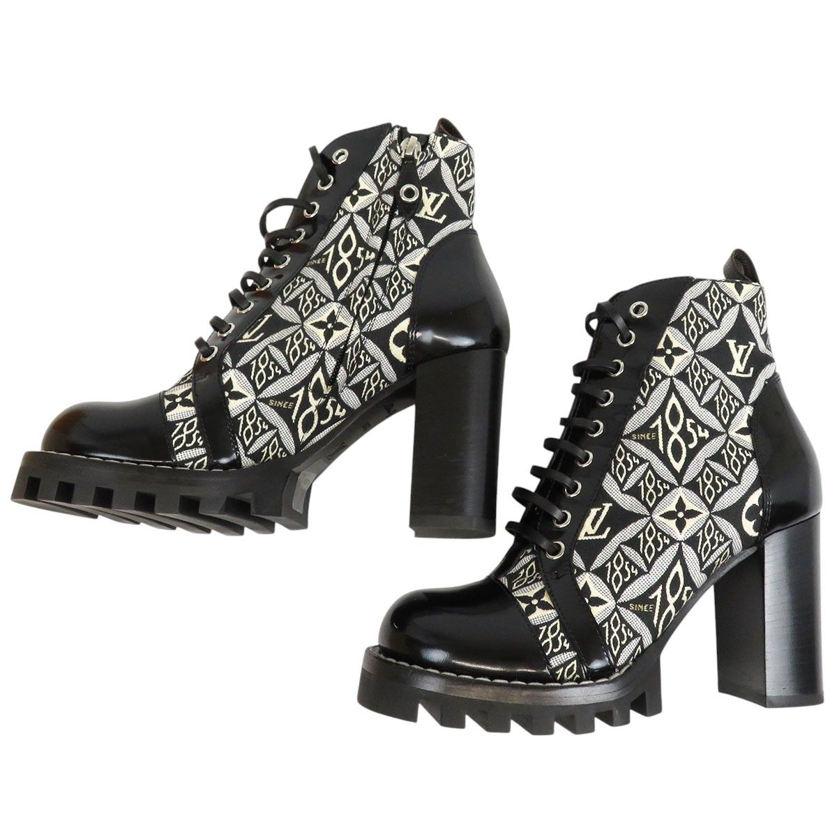 ルイヴィトン スタートレイル アンクルブーツ モノグラム レディース