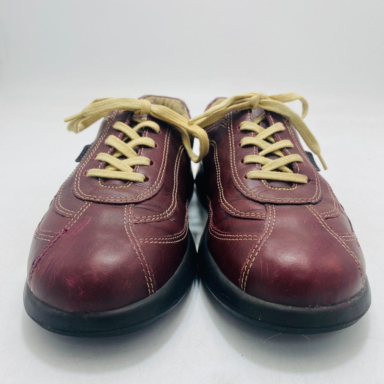 エコー ecco 23.5cm EEE 36.5 コンフォート レザースニーカー ボルドー 