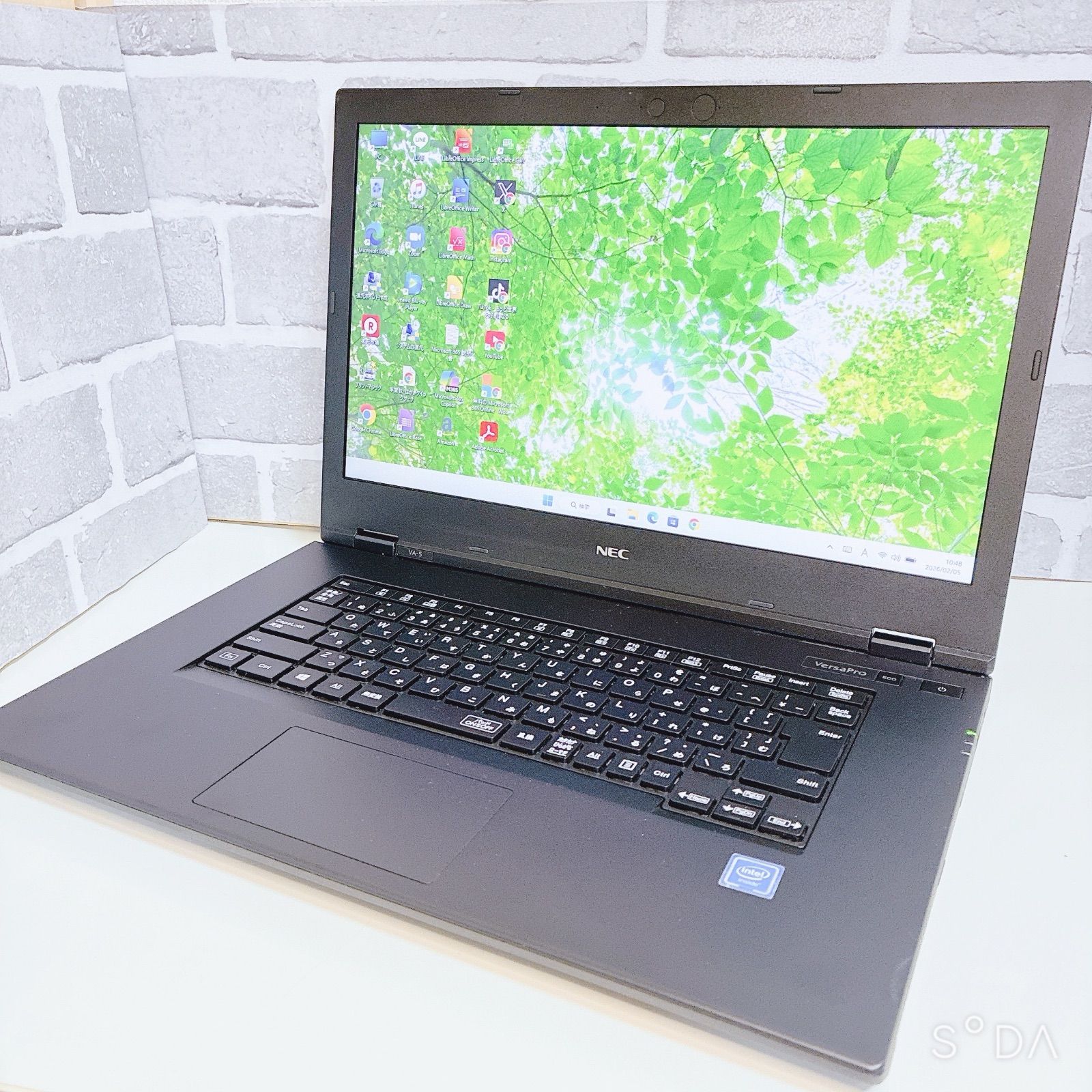 大画面】 NEC VersaPro SSD メモリ8 DVD 初期設定済 Windows11 ノート