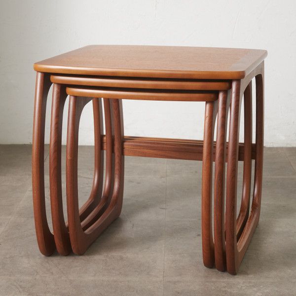 レア NATHAN Burlington ネストテーブル チーク 英国 ヴィンテージ