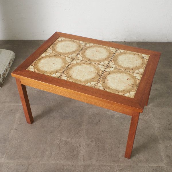 デンマーク製 TOFTEN mobelfabrikken タイルトップ チーク コーヒー