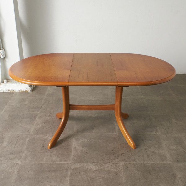 英国 ヴィンテージ オーバル ダイニングテーブル エクステンション