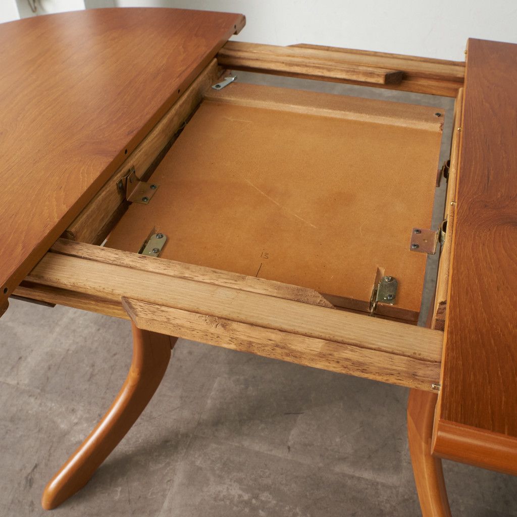 英国 ヴィンテージ オーバル ダイニングテーブル エクステンション