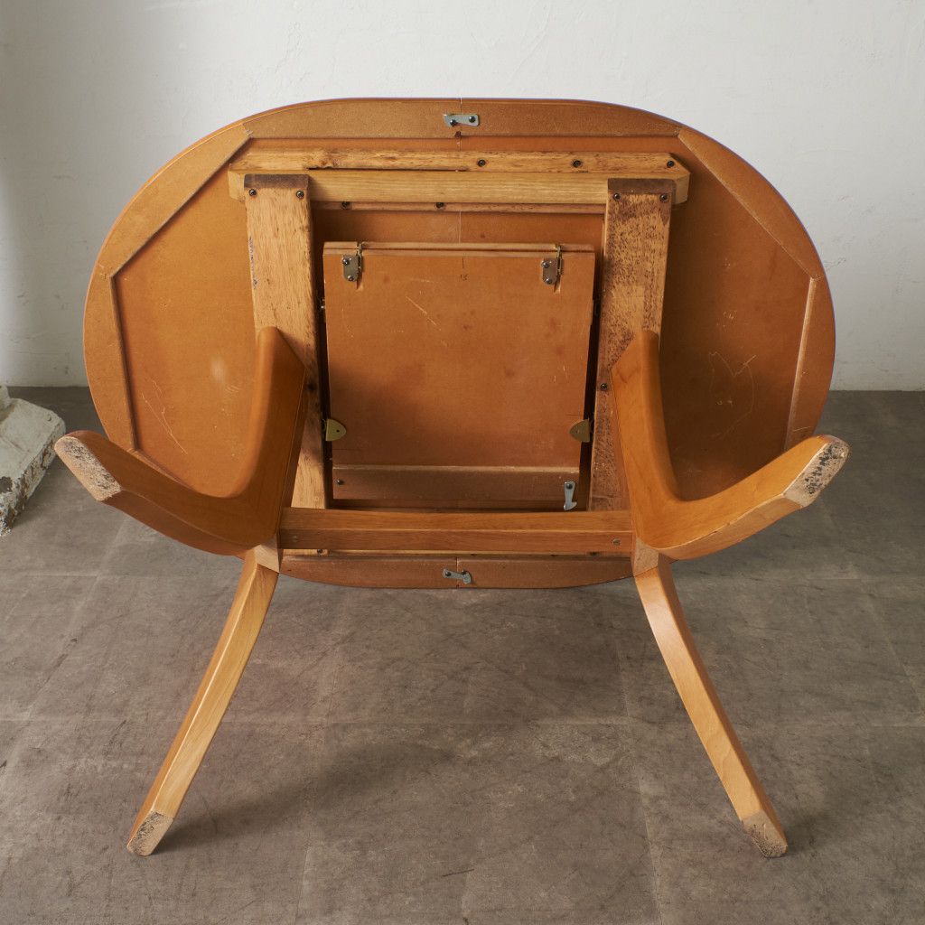 英国 ヴィンテージ オーバル ダイニングテーブル エクステンション