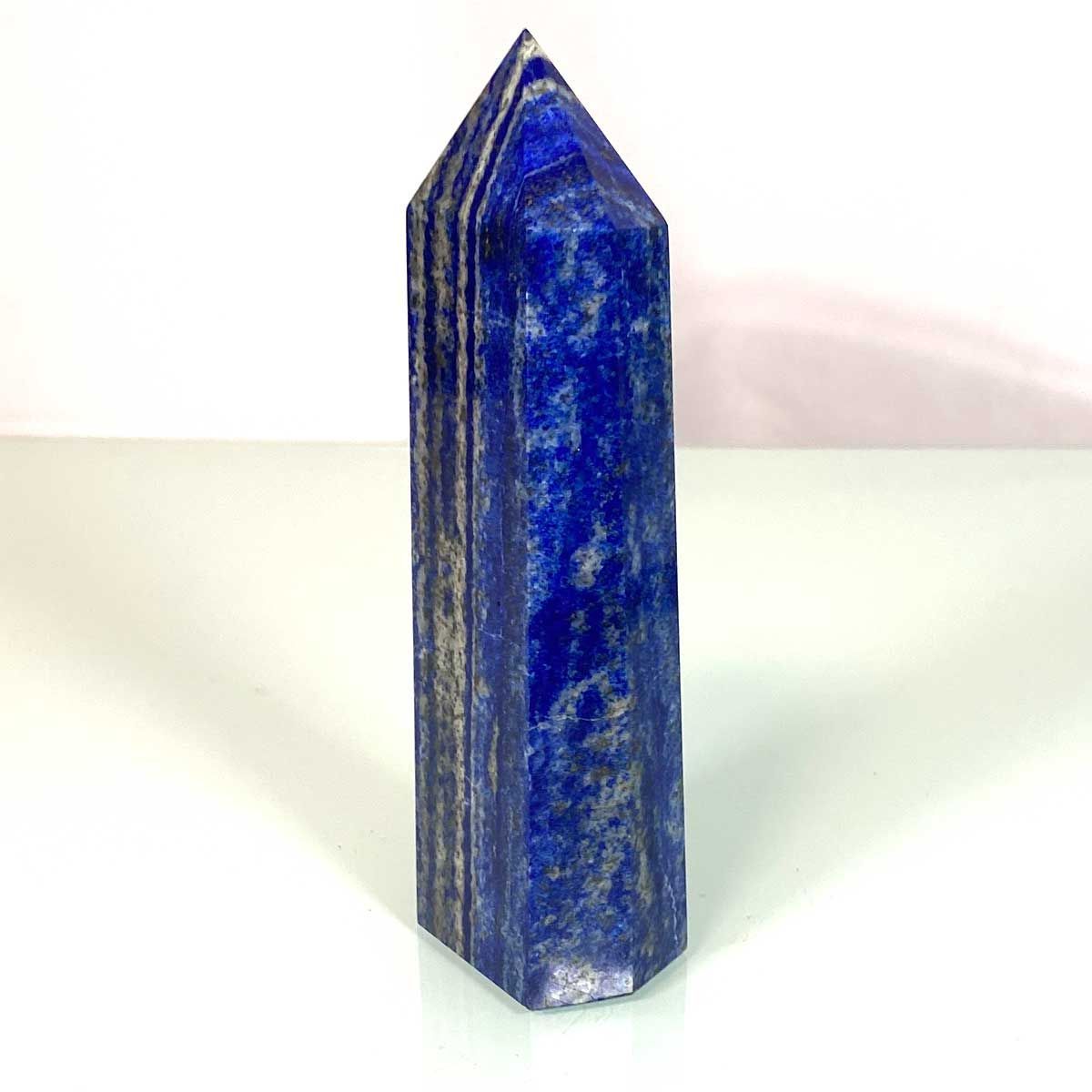 ラピスラズリ 六角柱 ポイント 約150mm 約464g｜天然石 原石 磨き 青