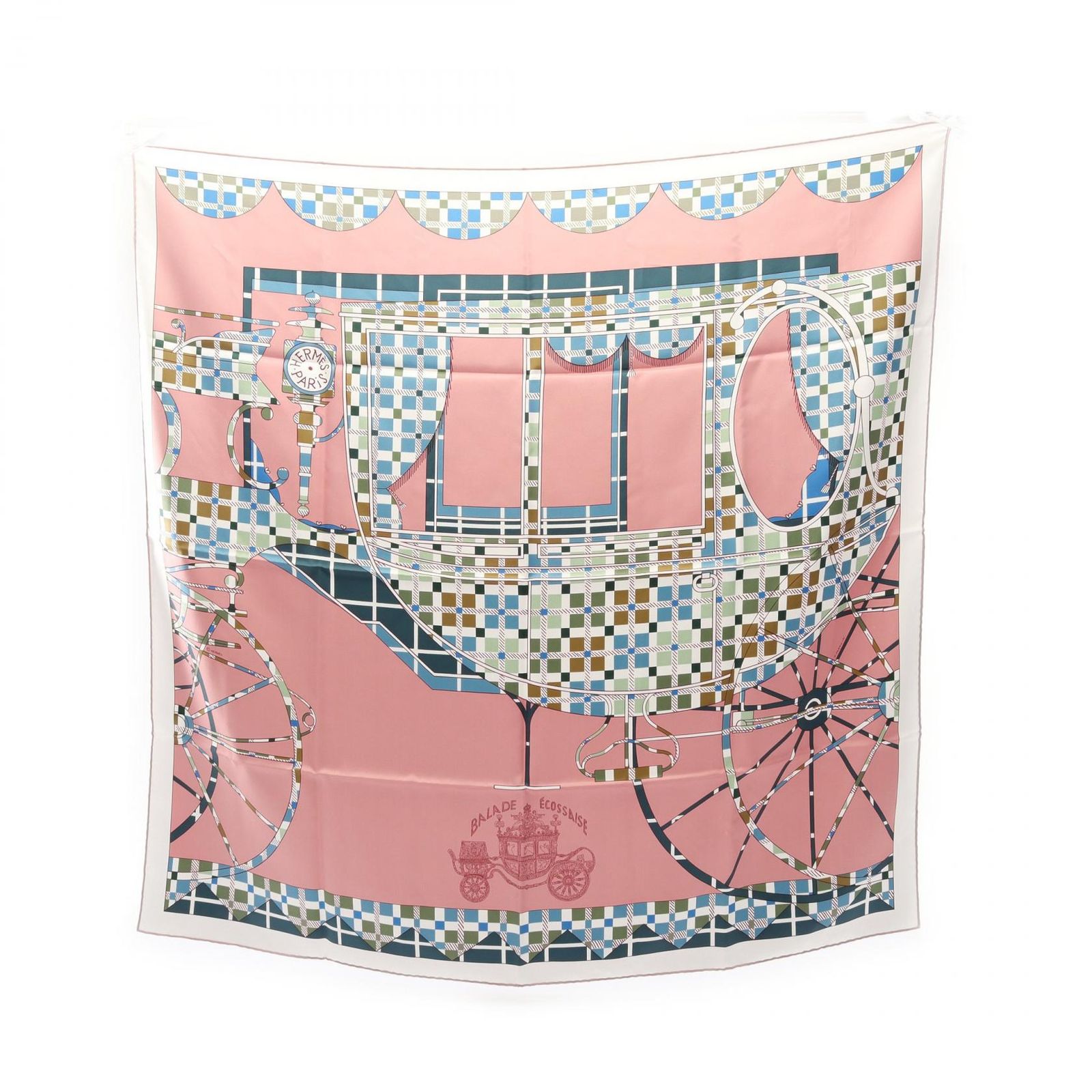 HERMES エルメス　カレ90　スカーフ　BALADE　ECOSS AISE エルメス HERMES スカーフ カレ90 BALADE ECOSSAISE シルク カレ90