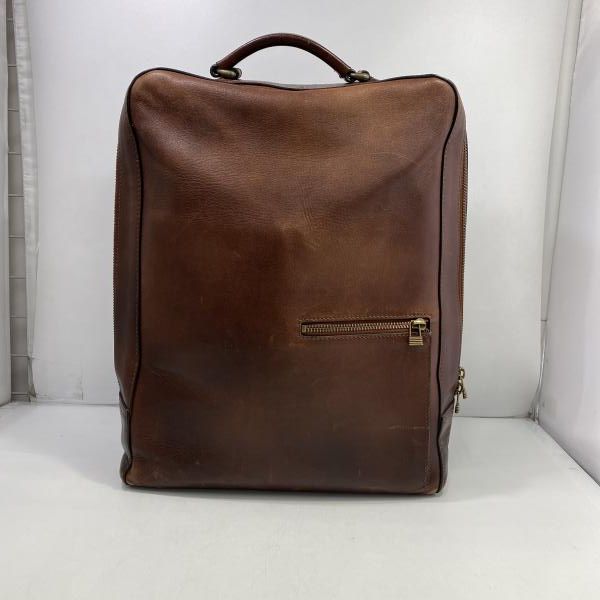 中古】MOTHERHOUSE レザーリュックサック ブラウン マザーハウス[24