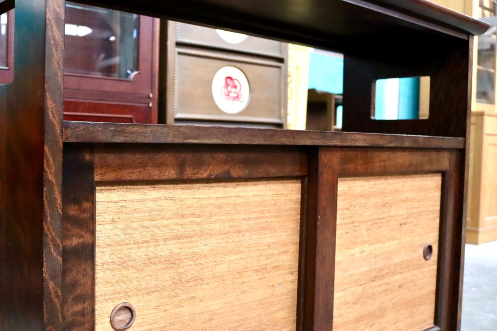 GMIH411○九州民芸家具 茶箪笥 茶棚 サイドボード キャビネット 飾り棚